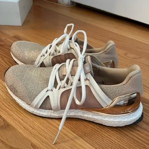 Adidas Stella McCartney Gold Ultraboost Sneakers, Size 8.
